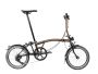 Brompton P Line Explore Lunar Ice - 12 speed with Low handlebar, , with Front Carrier Block  and front/rear lights