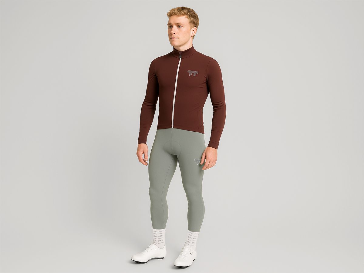 e Line Men's Classic Thermal Ls Jersey 男款經典保暖長袖車衣 / 栗紅色