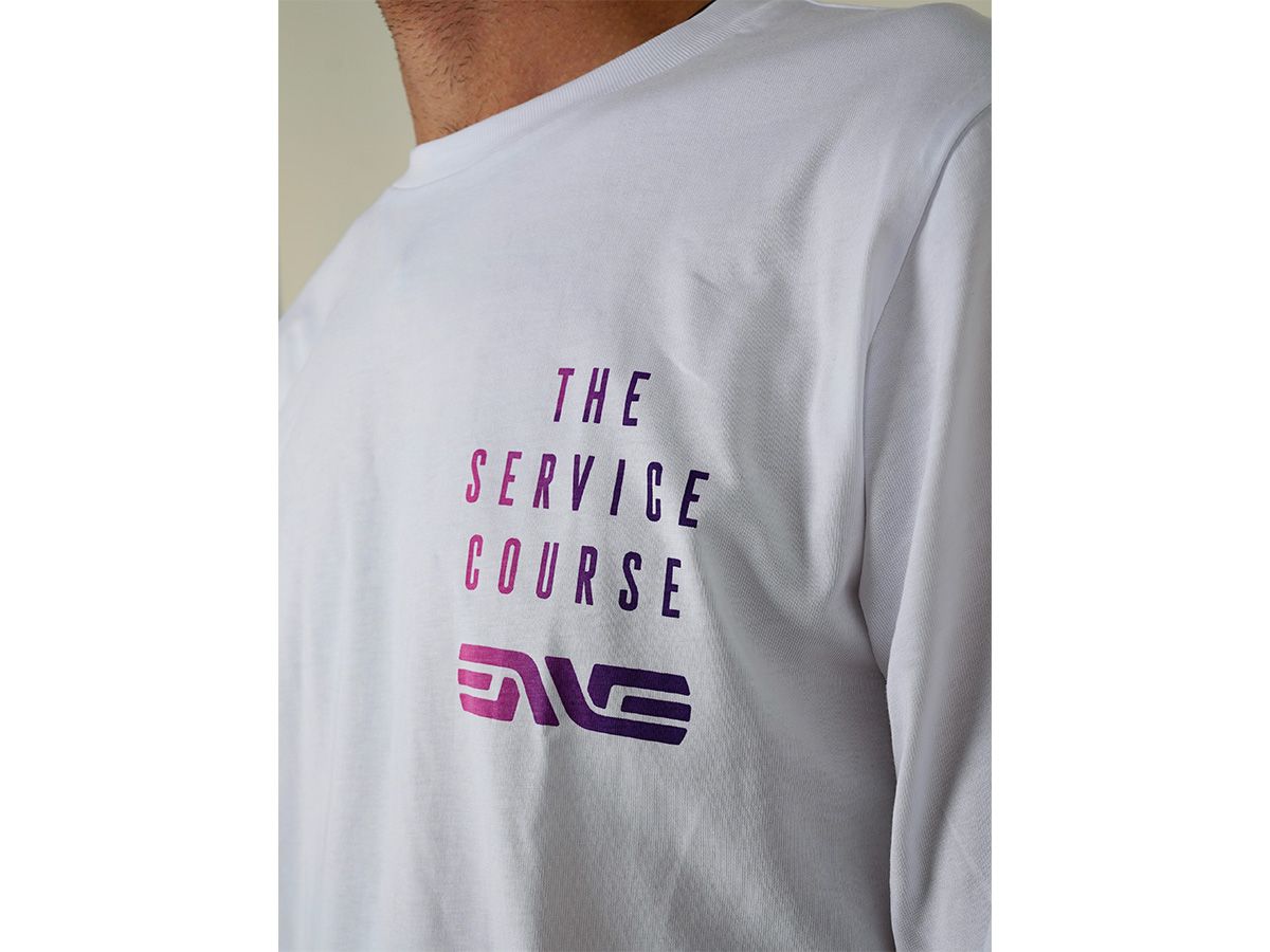 The Service Course GiRodeo 2023 "Gravel & Pizza" Long Sleeve Tee White