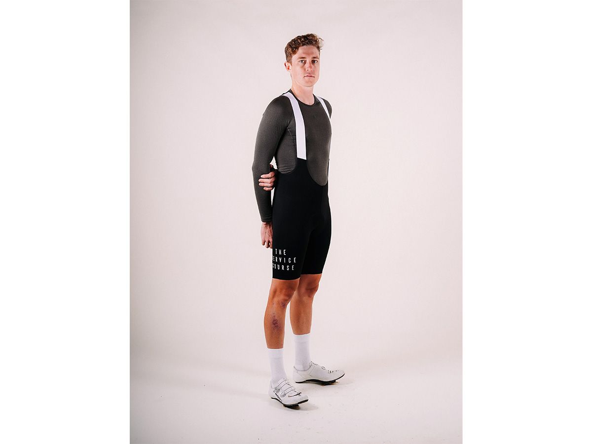 The Service Course Men Bib Shorts (2.0) 男款連身車褲 黑色 S