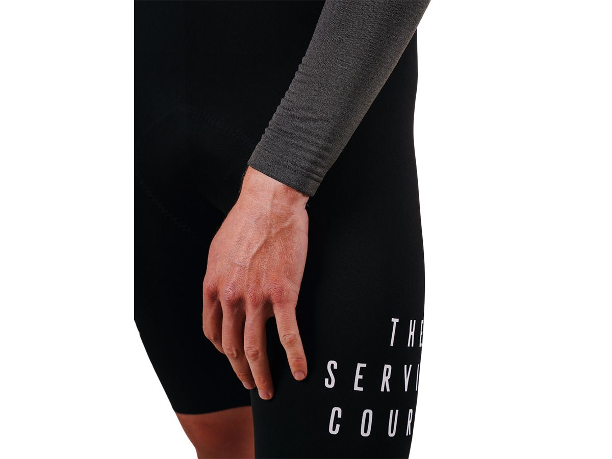 The Service Course Men Bib Shorts (2.0) 男款連身車褲 黑色 S