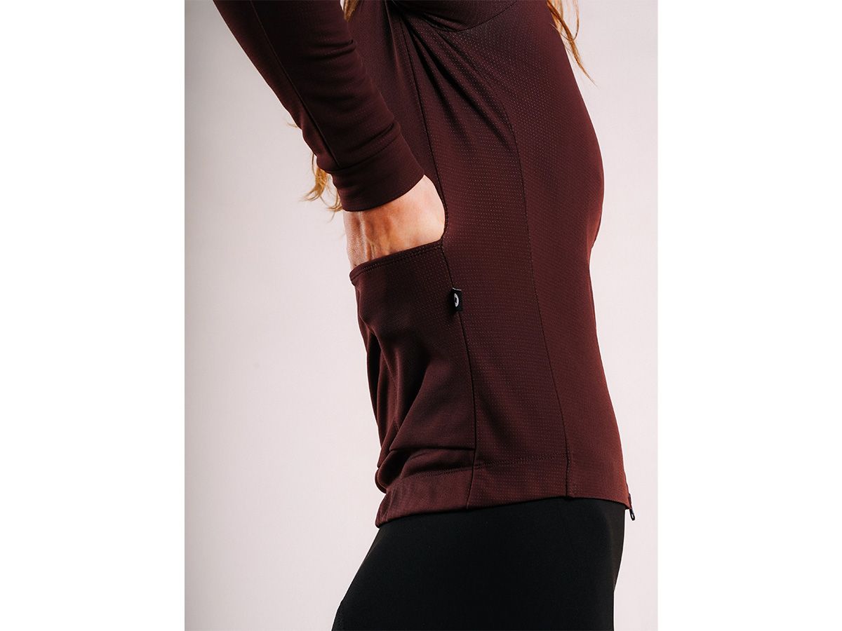 The Service Course Women Long Sleeve Winter Jersey 女款長袖車衣 巧克力色 2XS