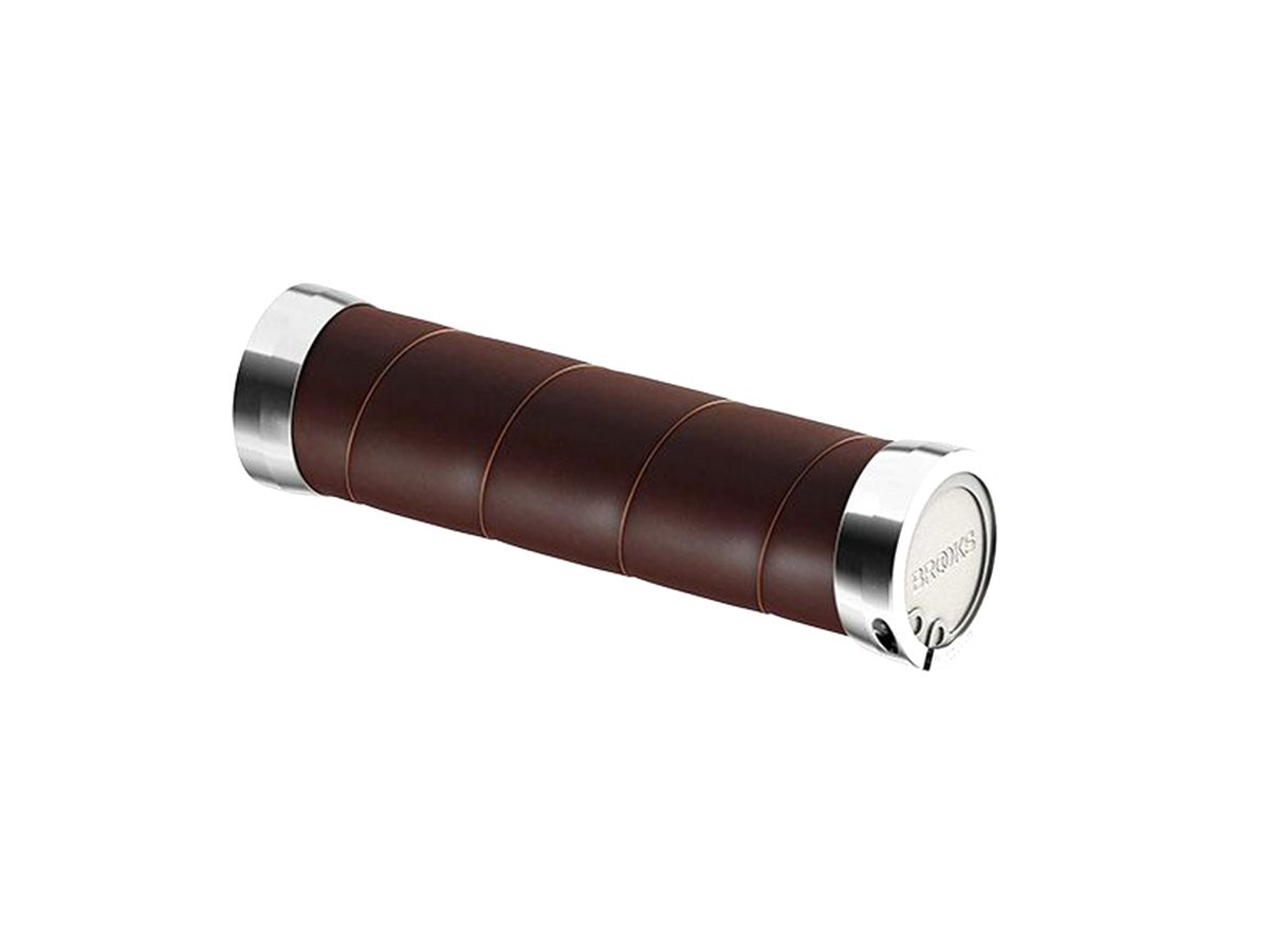 Brooks Slender Leather Grips 130/130 Brown