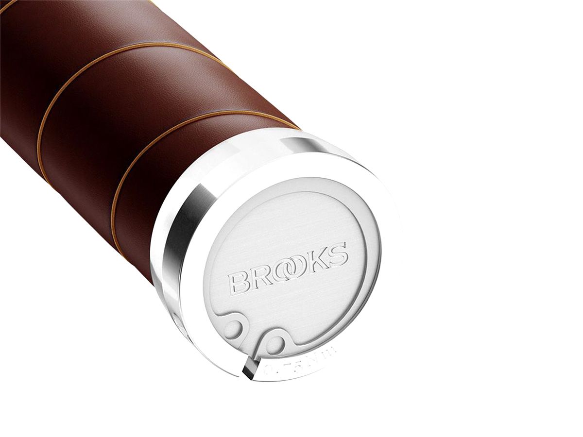 Brooks Slender Leather Grips 130/130 Brown