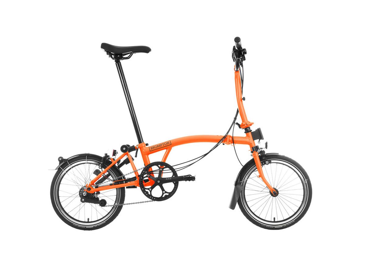 Brompton C Line Explore Sunset Orange - 6 speed with Low handlebar
