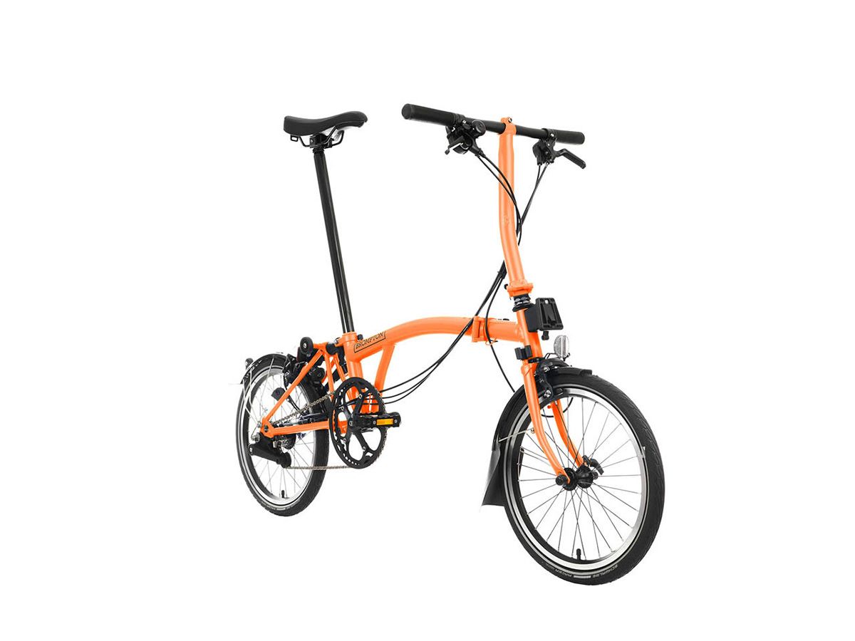 Brompton C Line Explore Sunset Orange - 6 speed with Low handlebar