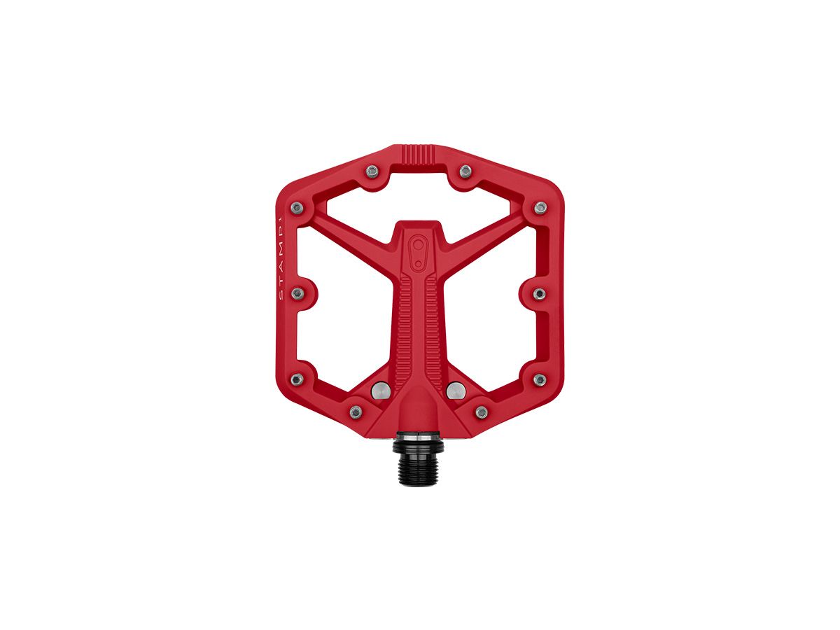 Crankbrothers STAMP 1 Gen 2 平板踏板 - 小 紅色