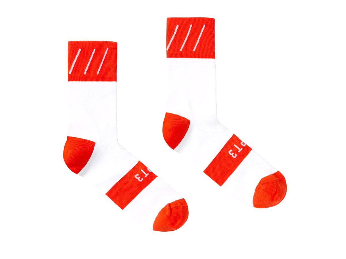 CHPT3 Stripes Road Socks Fire Red/White - S
