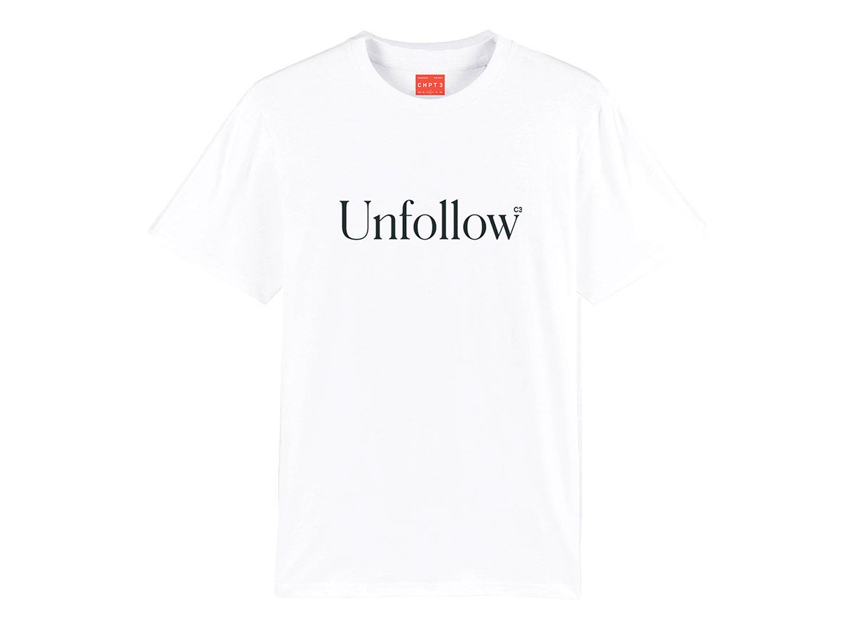 CHPT3 Unfollow Unisex T-shirt 白色