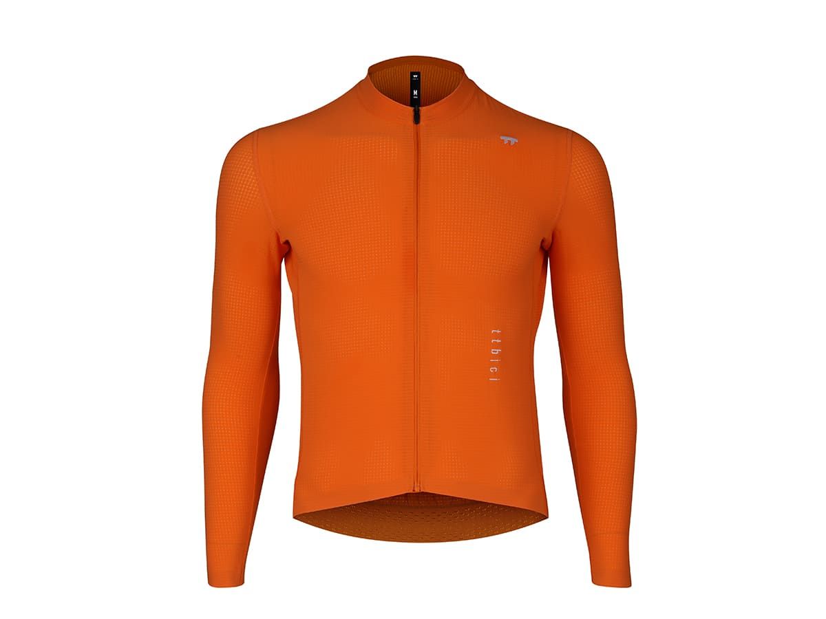 a Line Men's Lightweight LS Jersey / Cheddar Orange XS