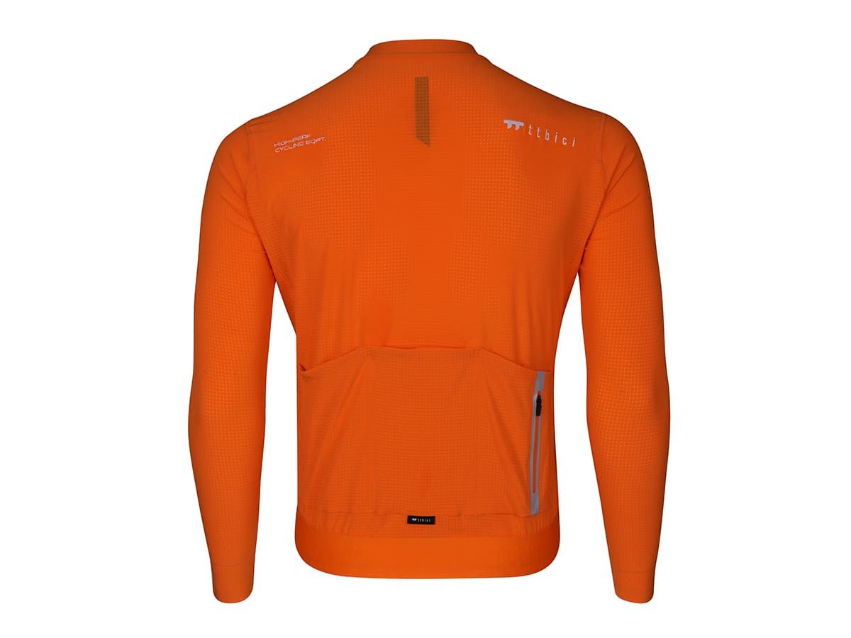 a Line Men's Lightweight LS Jersey / Cheddar Orange XS