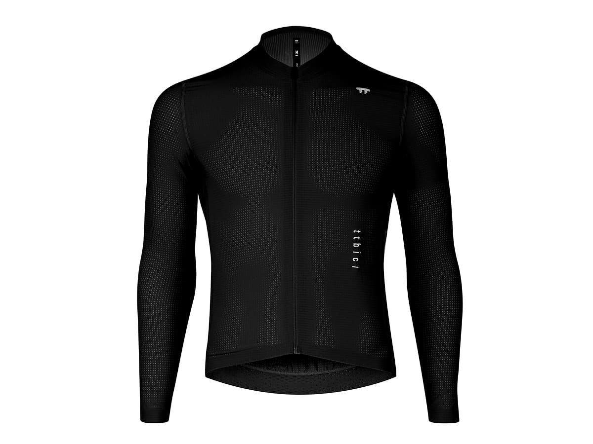 A Line Men's Lightweight LS Jersey 男款輕量長袖車衣 / 黑色 S