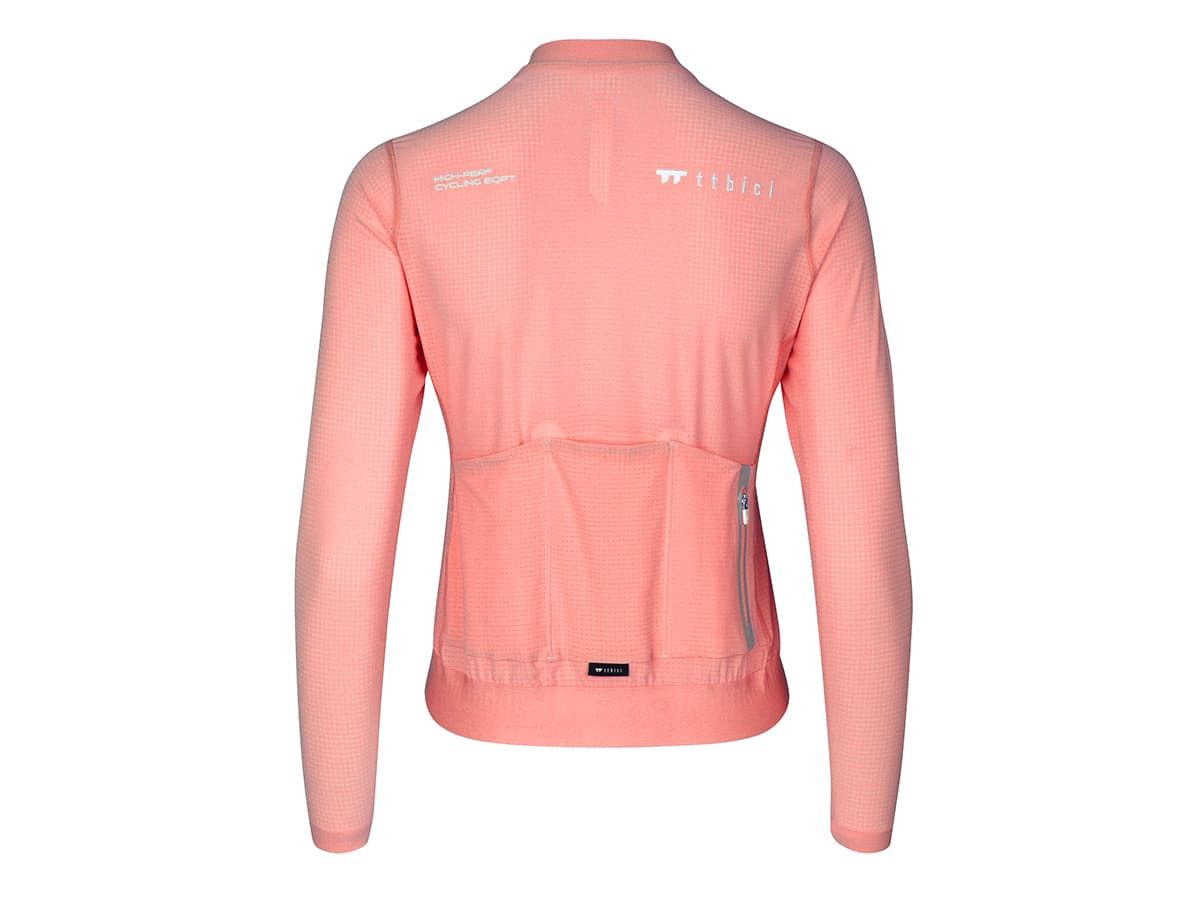 a Line Women's Lightweight LS Jersey 女款輕量長袖車衣 / 蜜桃粉 M