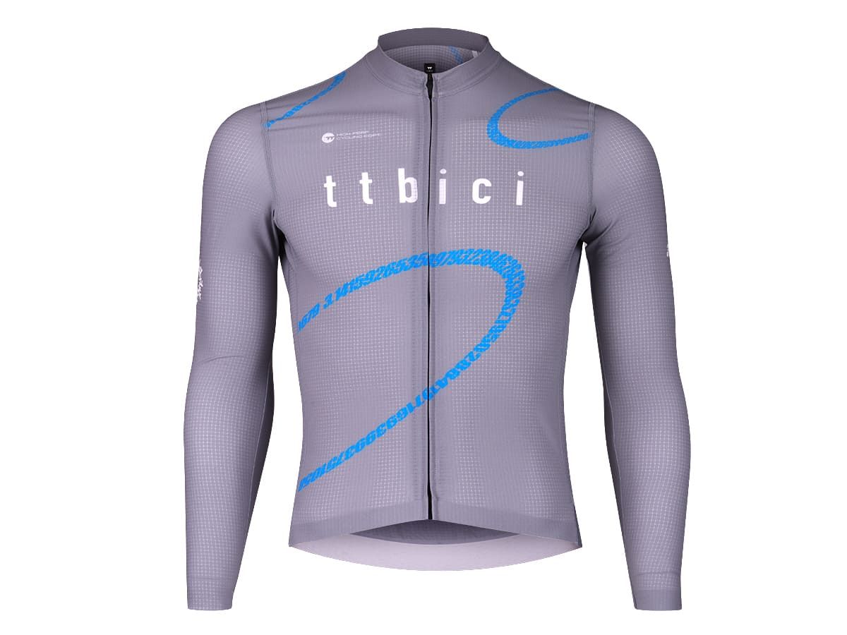 a Line Men's Lightweight LS Team Jersey 男款車隊版輕量長袖車衣 / 灰色 M