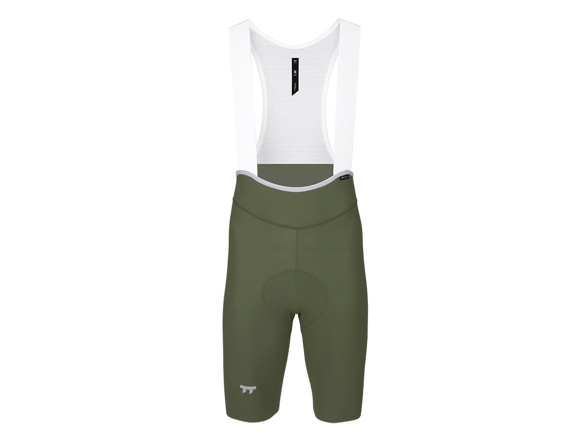 a Line Men's Lightweight Bib Shorts / Bronze Green