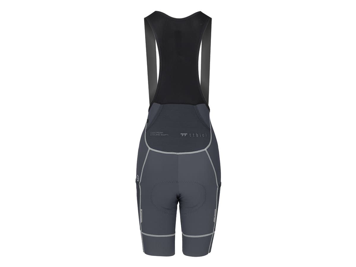 a Line Women's Cargo Bib Shorts / Charcoal S