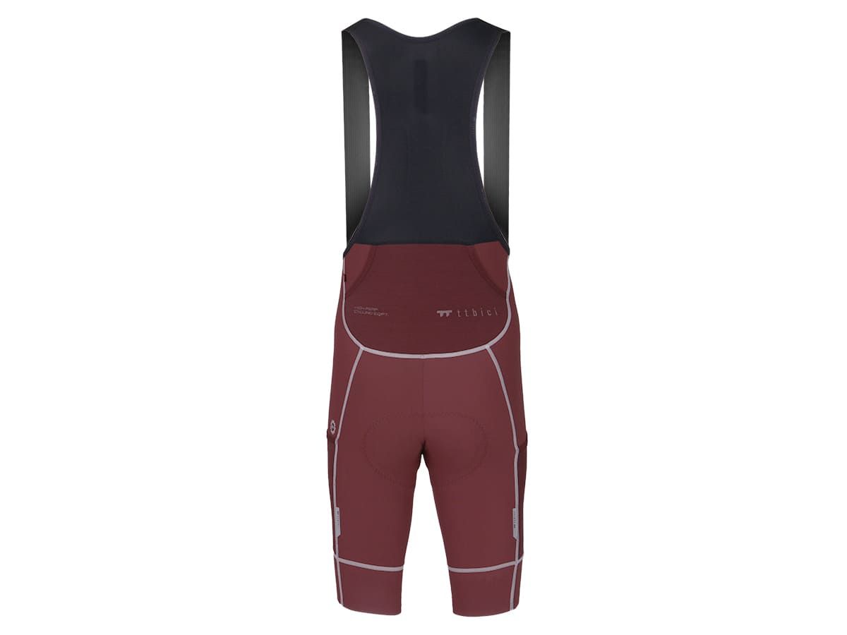 a Line Men's Cargo Bib Shorts / Chocolate XS