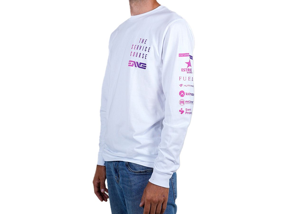 The Service Course GiRodeo 2023 "Gravel & Pizza" Long Sleeve Tee White