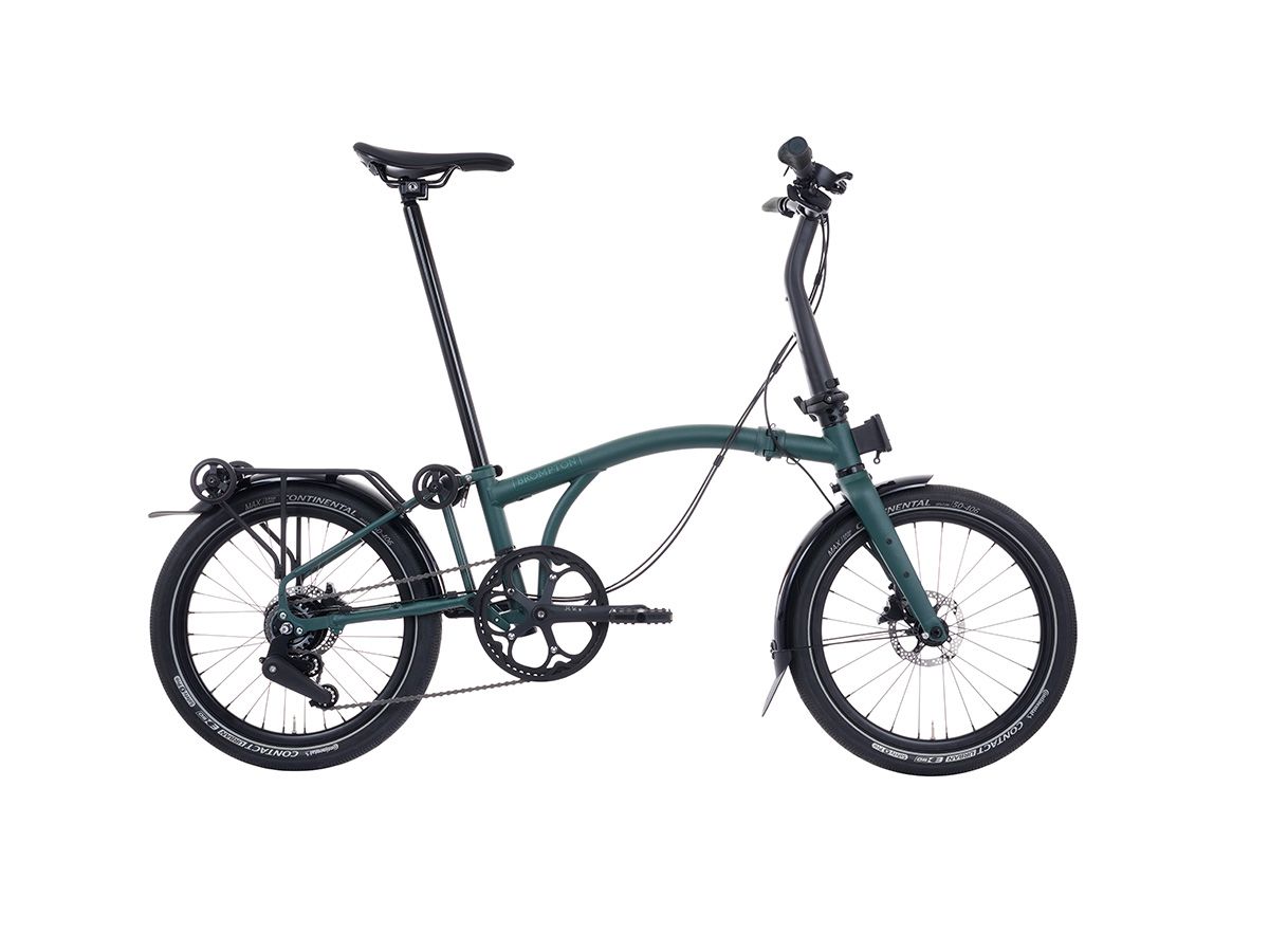 Brompton G Line Forest Green - 8 speed with Rack/Front and Rear Light/Mudguards S