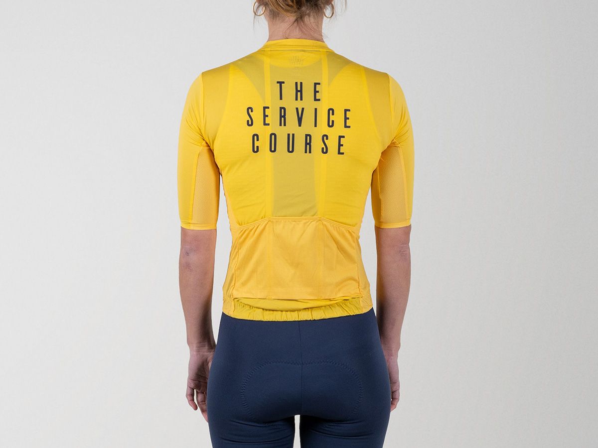 TSC 夏季短袖輕量女性車衣 / 亮黃 S