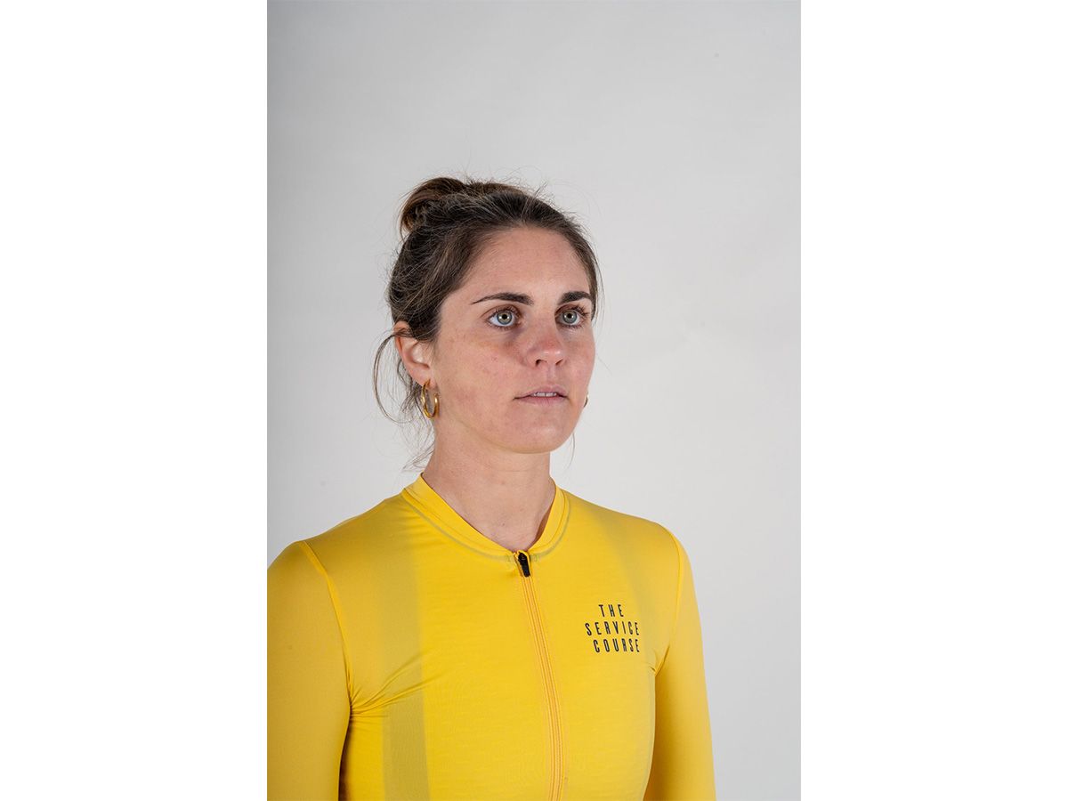 TSC 夏季短袖輕量女性車衣 / 亮黃 S