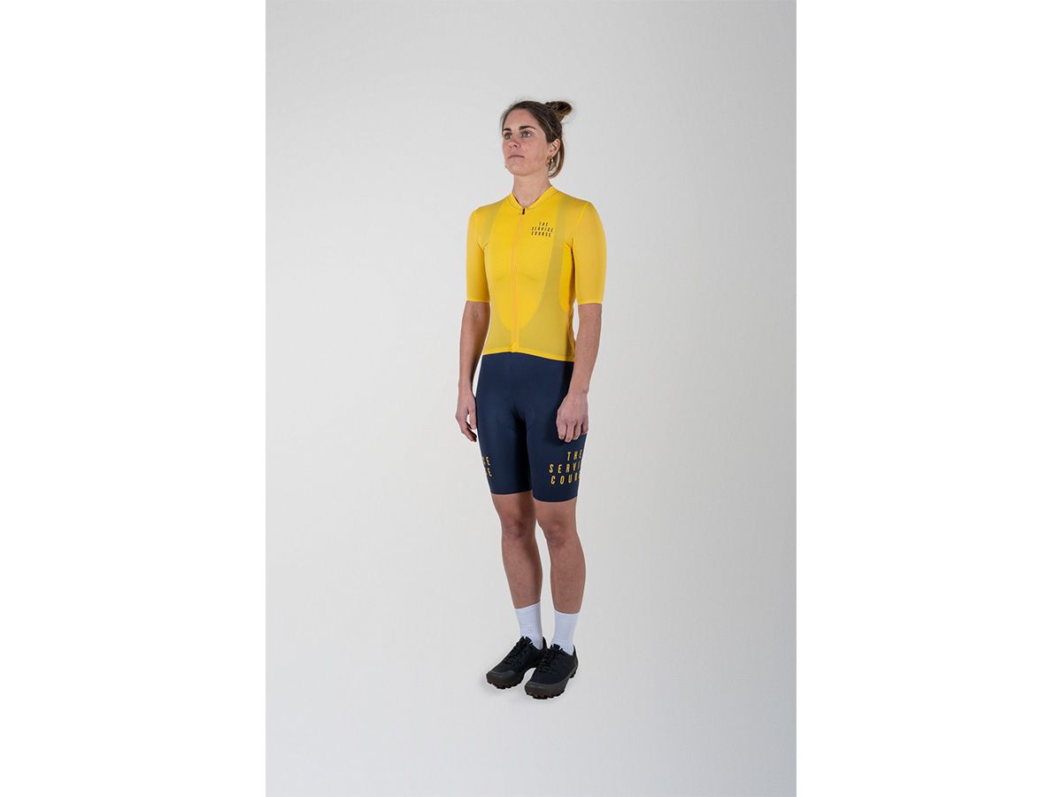 TSC 夏季短袖輕量女性車衣 / 亮黃 S