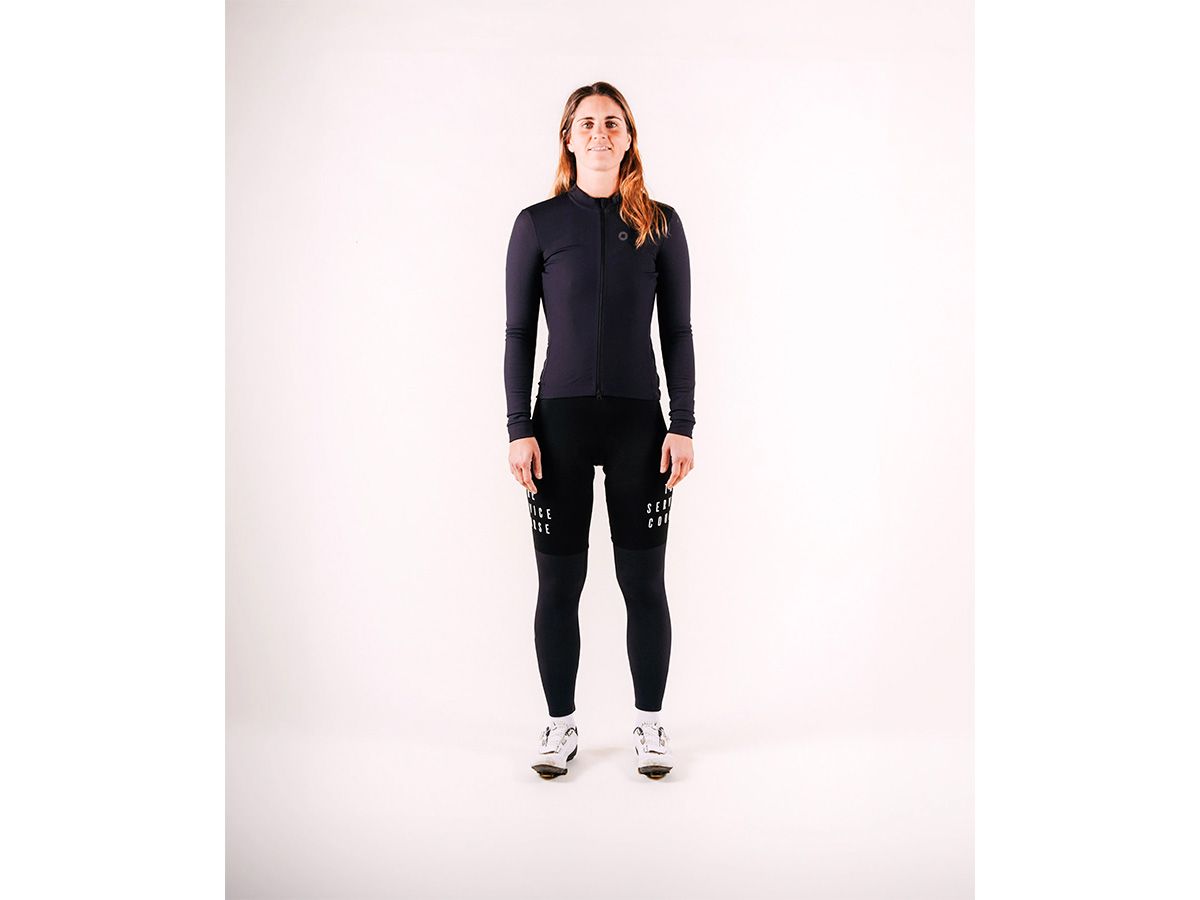 The Service Course Women Long Sleeve Winter Jersey 女款長袖車衣 黑色 XS