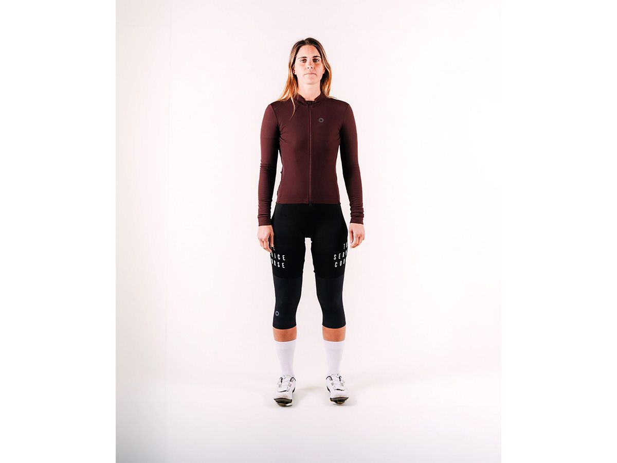 The Service Course Women Long Sleeve Winter Jersey 女款長袖車衣 巧克力色 S