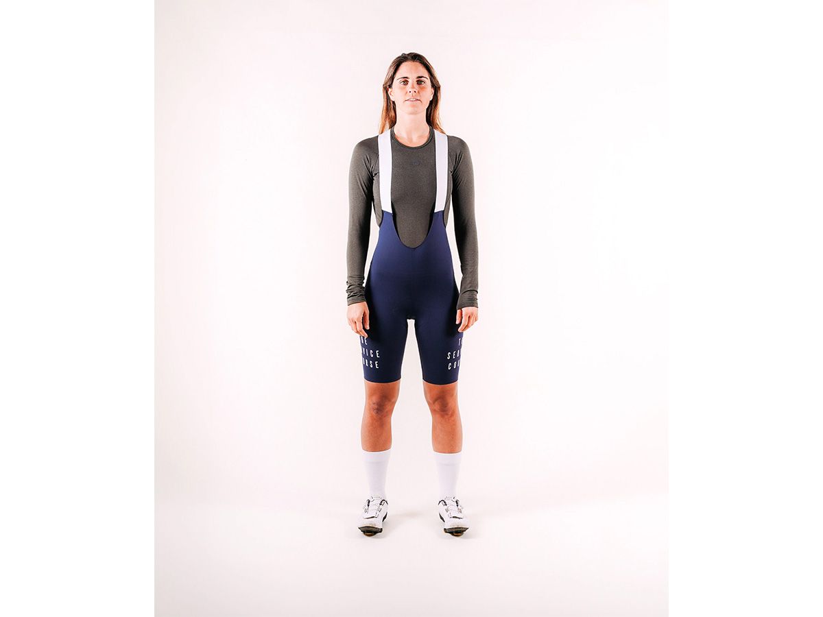 The Service Course Women Bib Shorts (2.0) 女款連身車褲 藍色 2XS