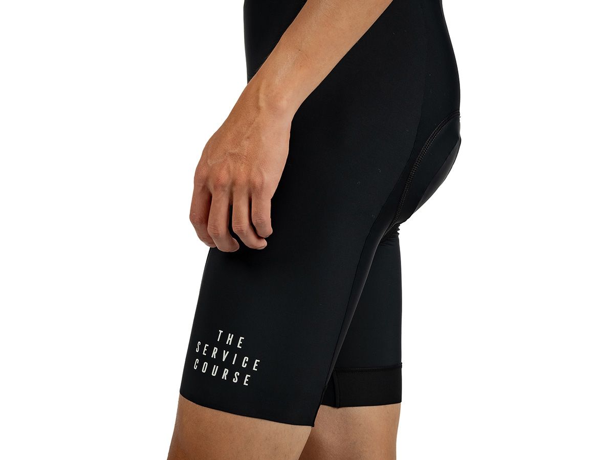 The Service Course Men's Logo Bib Shorts 男款連身車褲 - 黑色 XL