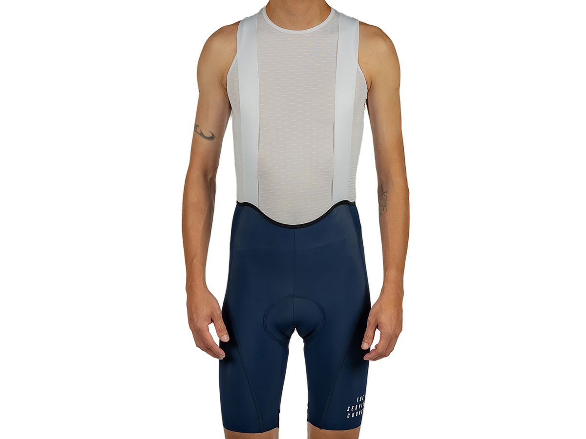 The Service Course Men's Logo Bib Shorts 男款連身車褲 - 海軍藍 XL