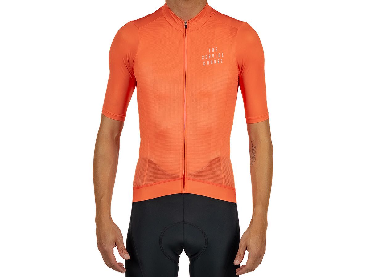 The Service Course Men's Logo Short Sleeve Jersey 男款短袖車衣 - 珊瑚紅 XS