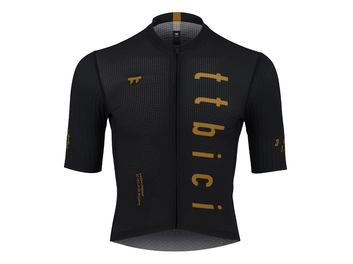 a Line Men's Stay Gold Aero Jersey 男款空力車衣 / 黑金 L