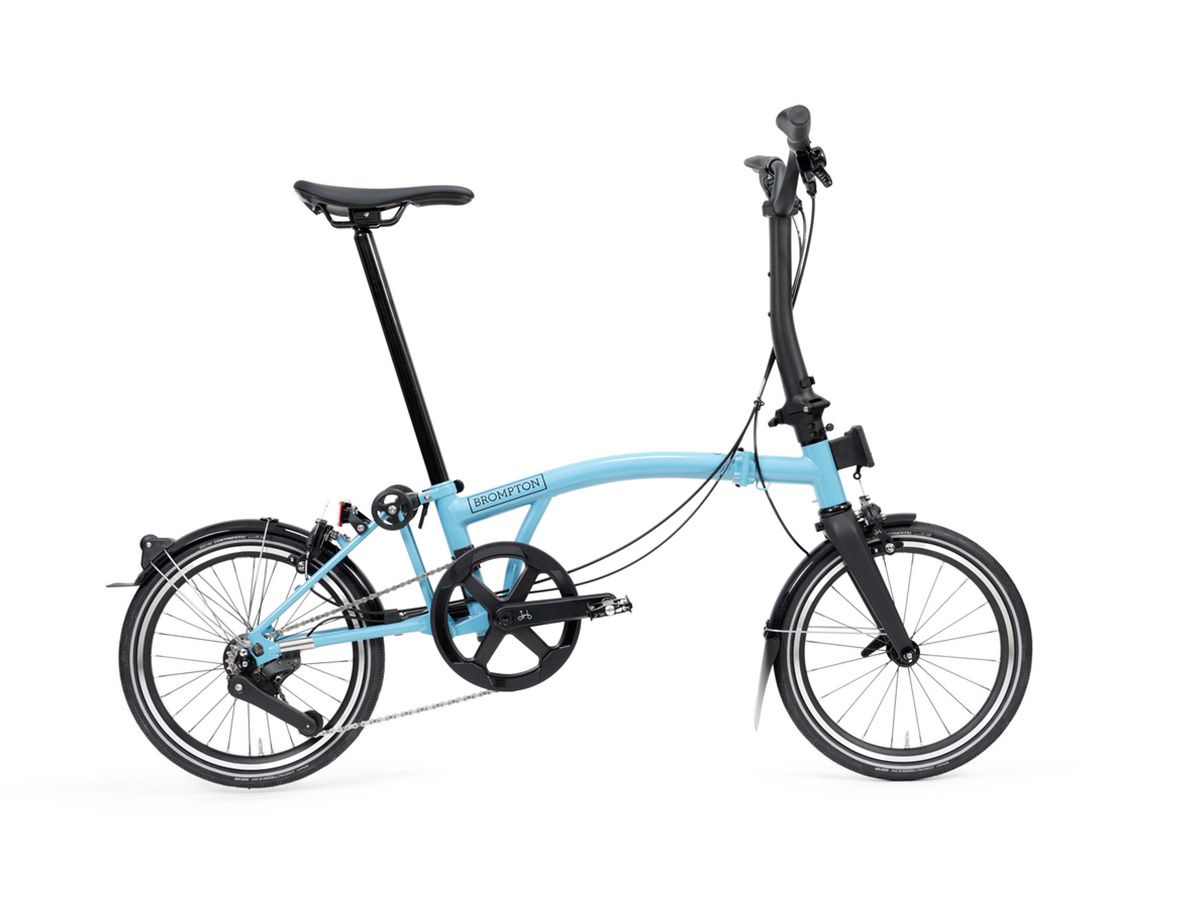 Brompton P Line Cloud Metallic - 4 speed with Mid handlebar 