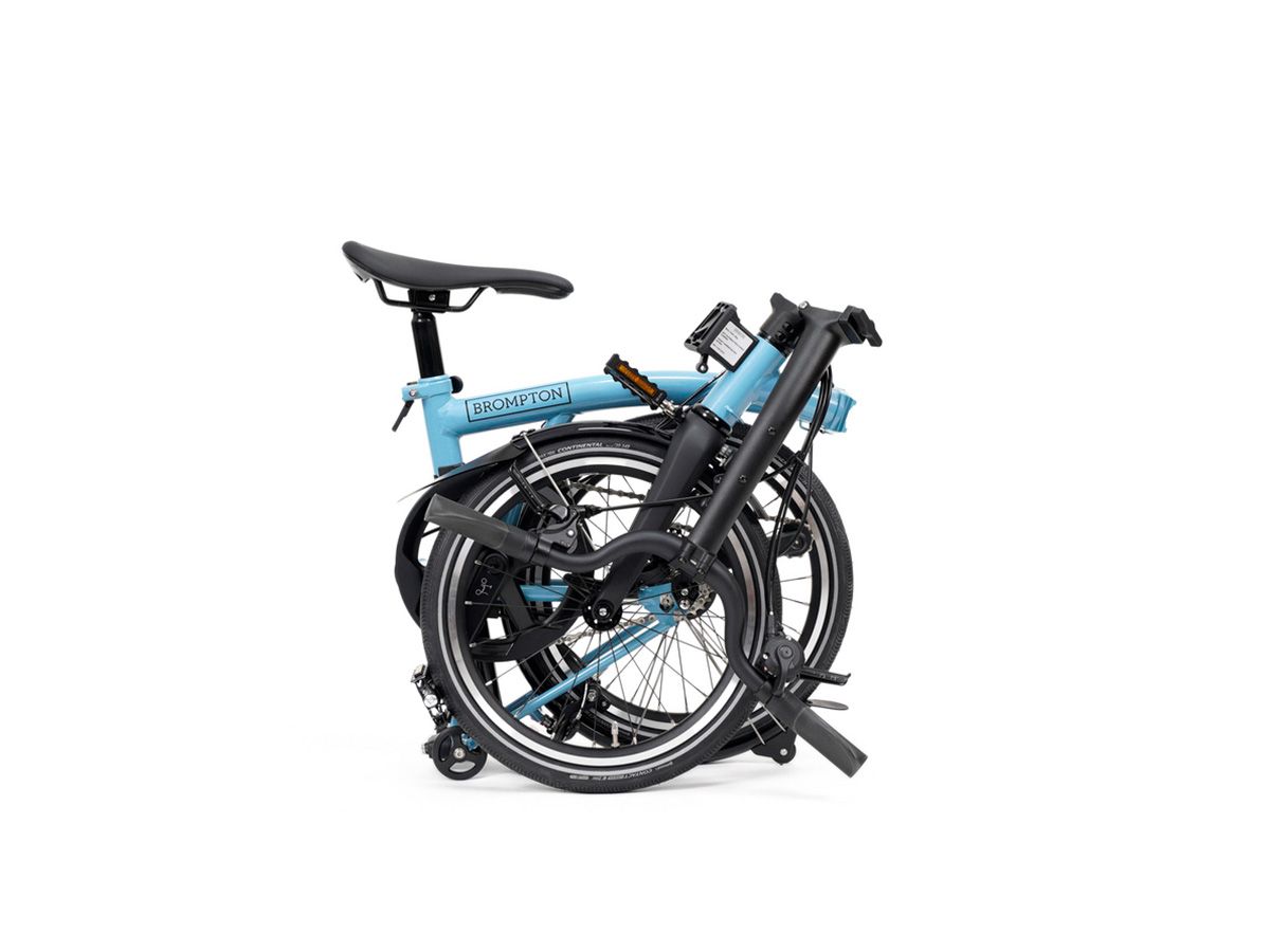Brompton P Line Cloud Metallic - 4 speed with Mid handlebar 