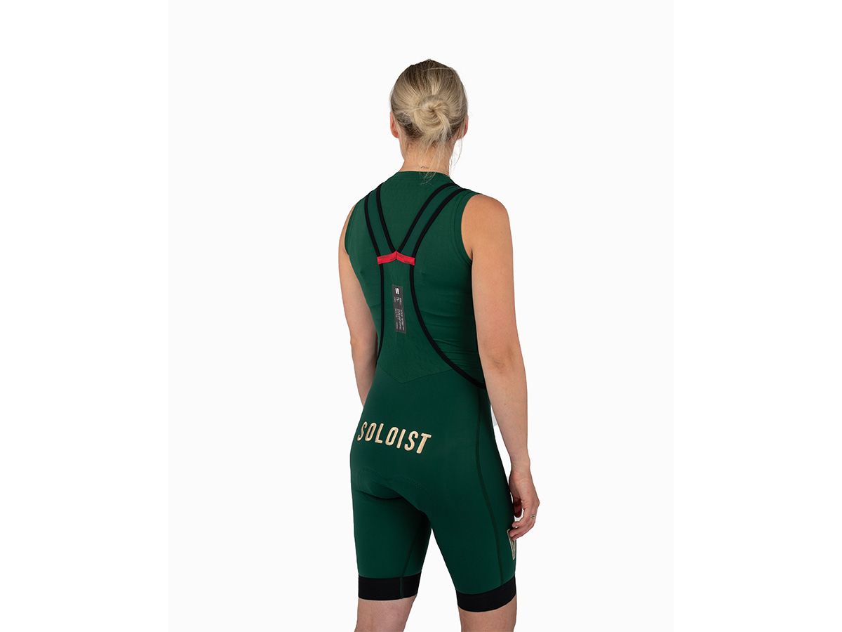 VB Soloist Women Bib Shorts 女款夏季吊帶車褲 競速綠 XXS