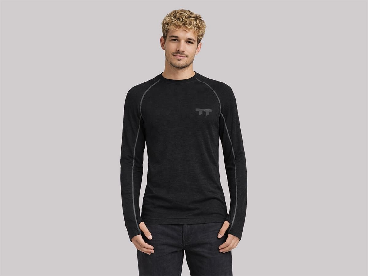 u Line Tech Merino Knit Ls T-Shirt 美麗諾羊毛編織機能長袖T恤 / 炭灰 L