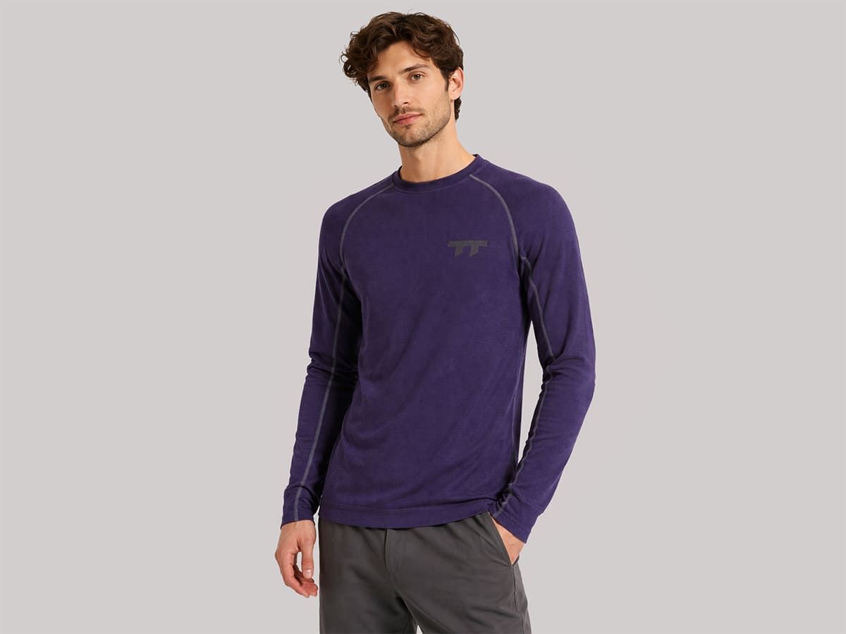 u Line Tech Merino Knit Ls T-Shirt 美麗諾羊毛編織機能長袖T恤 / 光波紫 M