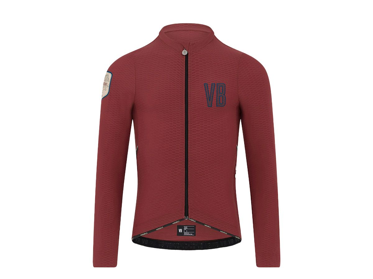 VB Pordoi Men's LS Jersey 男款長袖車衣 - 大黃根紅