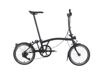 Brompton P Line Explore Mid night black - 12 speed with Mid handlebar/Front Carrier Block/Roller frame